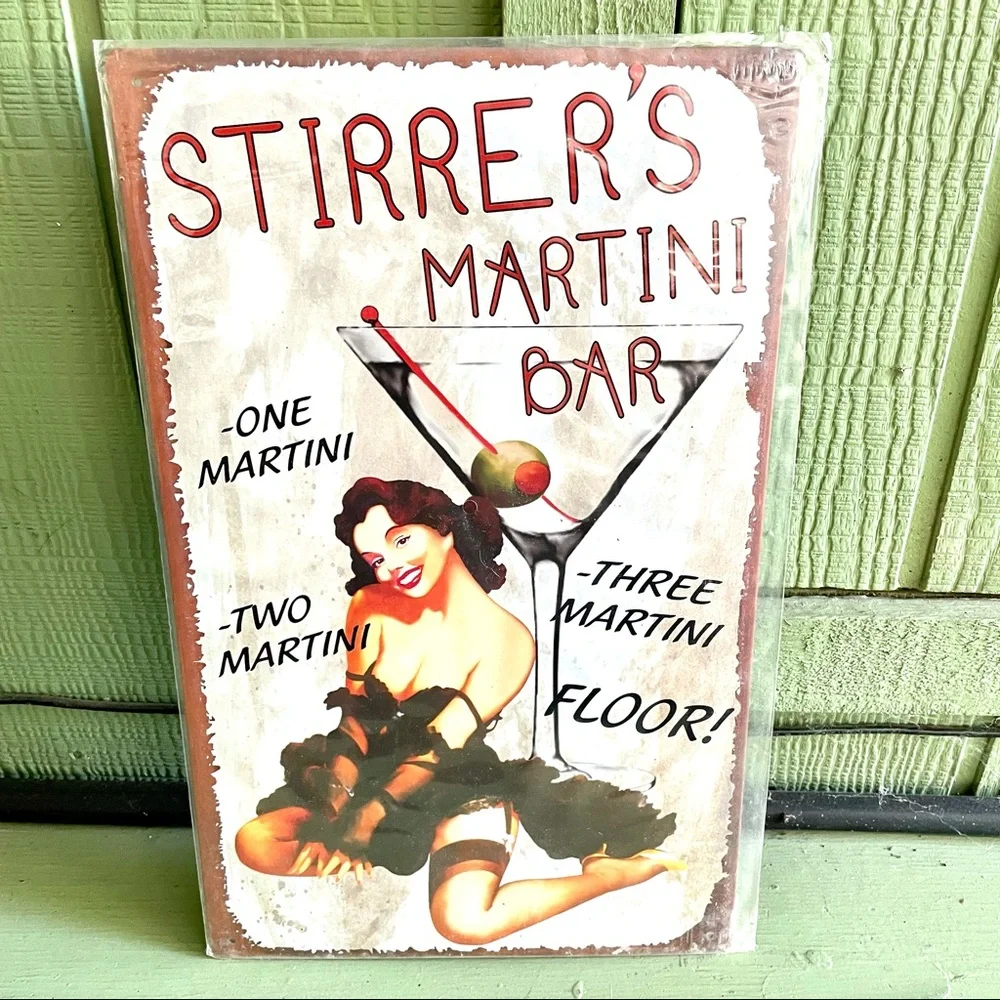NEW Stirrer’s Martini Bar Metal Sign